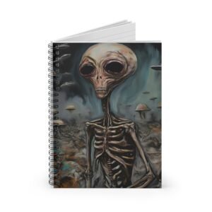 IS_4168 Alien-Inspired Ruled Spiral Notebook for Creative Minds