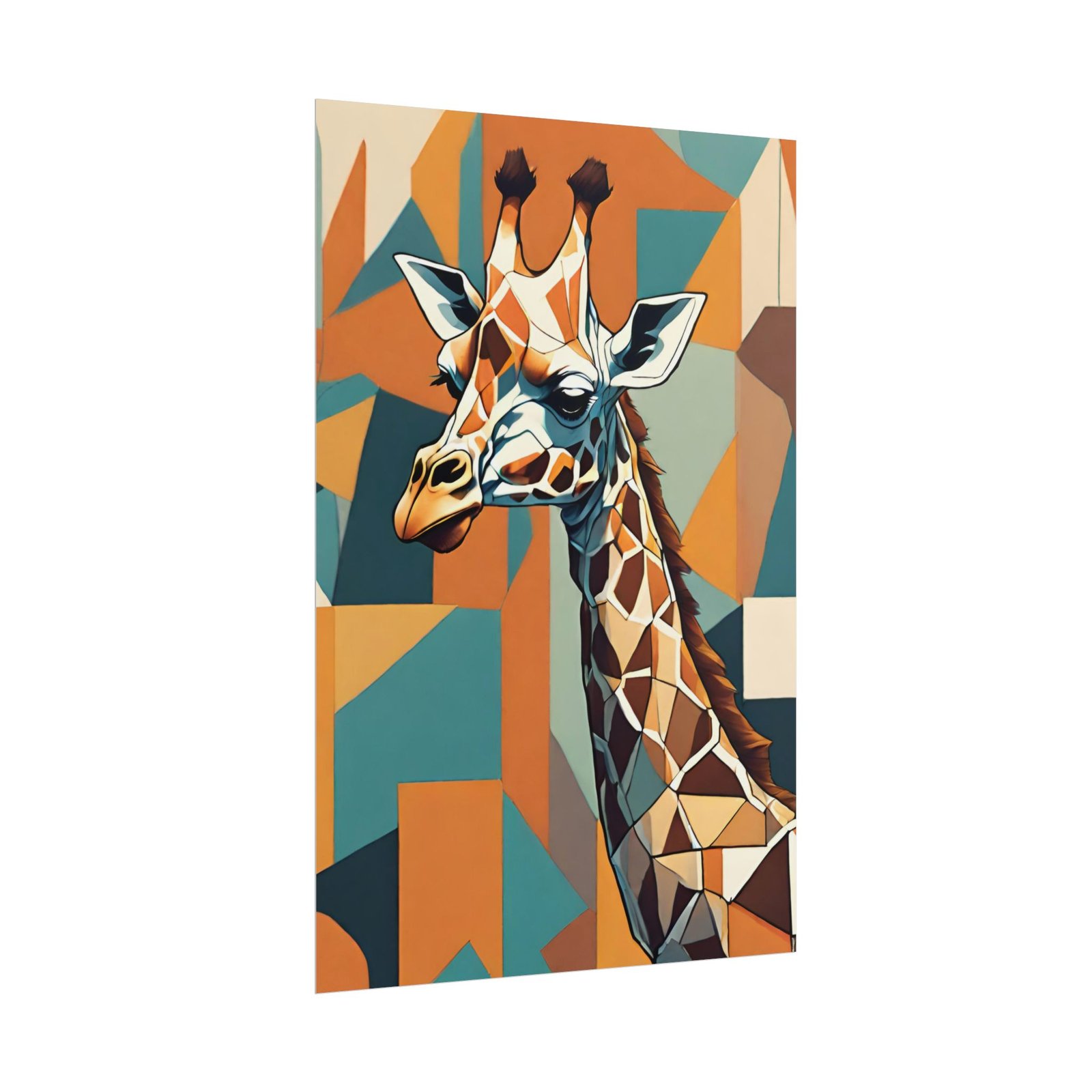 IS_0136 Geometric Giraffe Rolled Poster - Modern Animal Art for Home Decor - Image 4