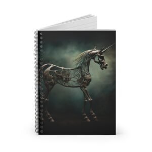 IS_4825 Mystical Unicorn Skeleton Spiral Notebook