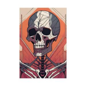 IS_3079 Geometrical Skeleton Rolled Posters