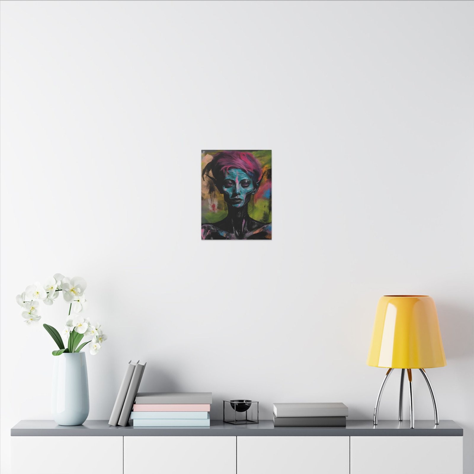 IS_4165 Abstract Alien Art Canvas Print - Colorful Stretched Wall Decor - Image 8