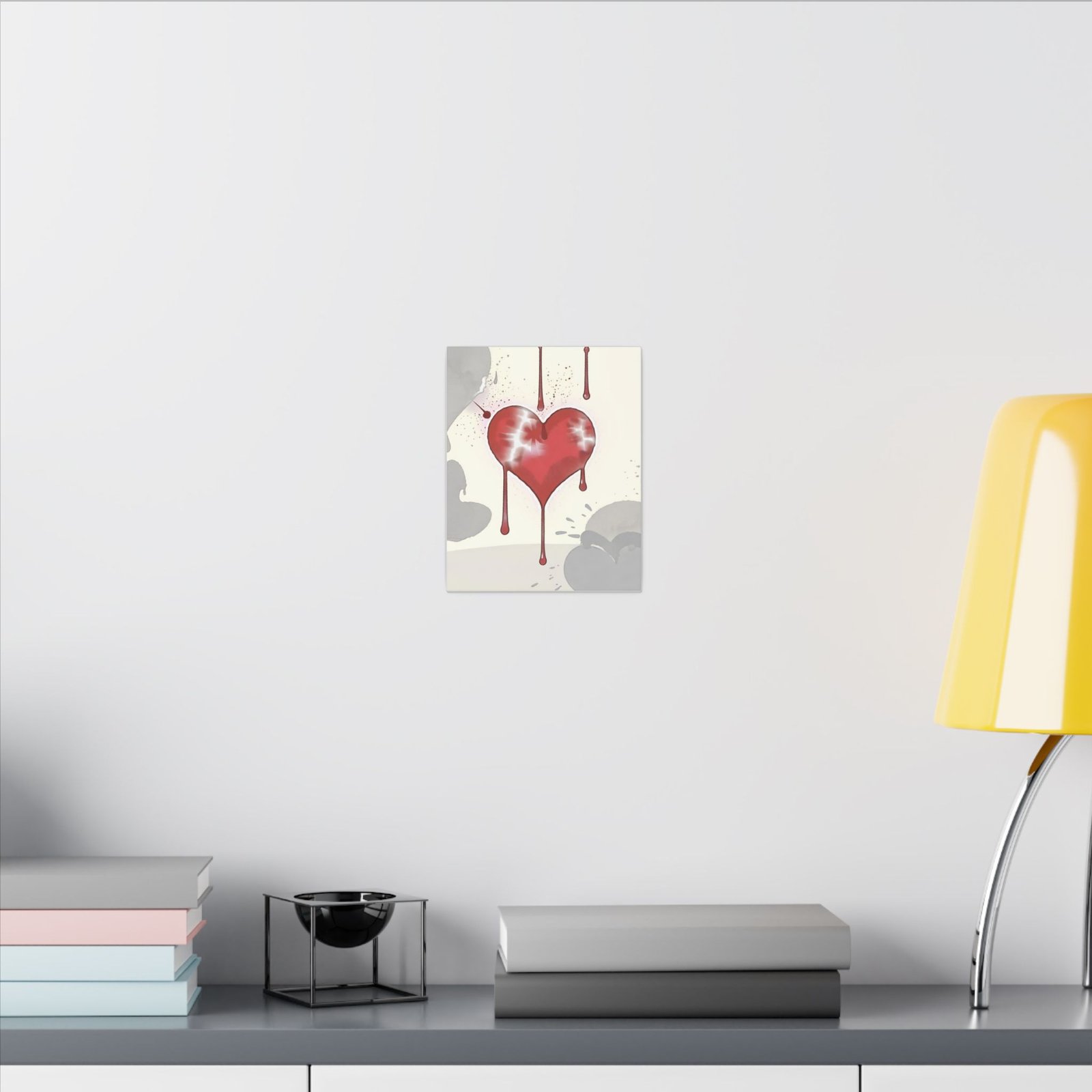 IS_1278 Dripping Heart Matte Canvas - Image 12