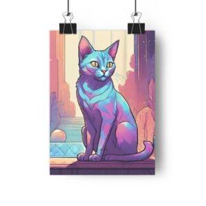 IS_1292 Iridescent Cat Giclee Art Print