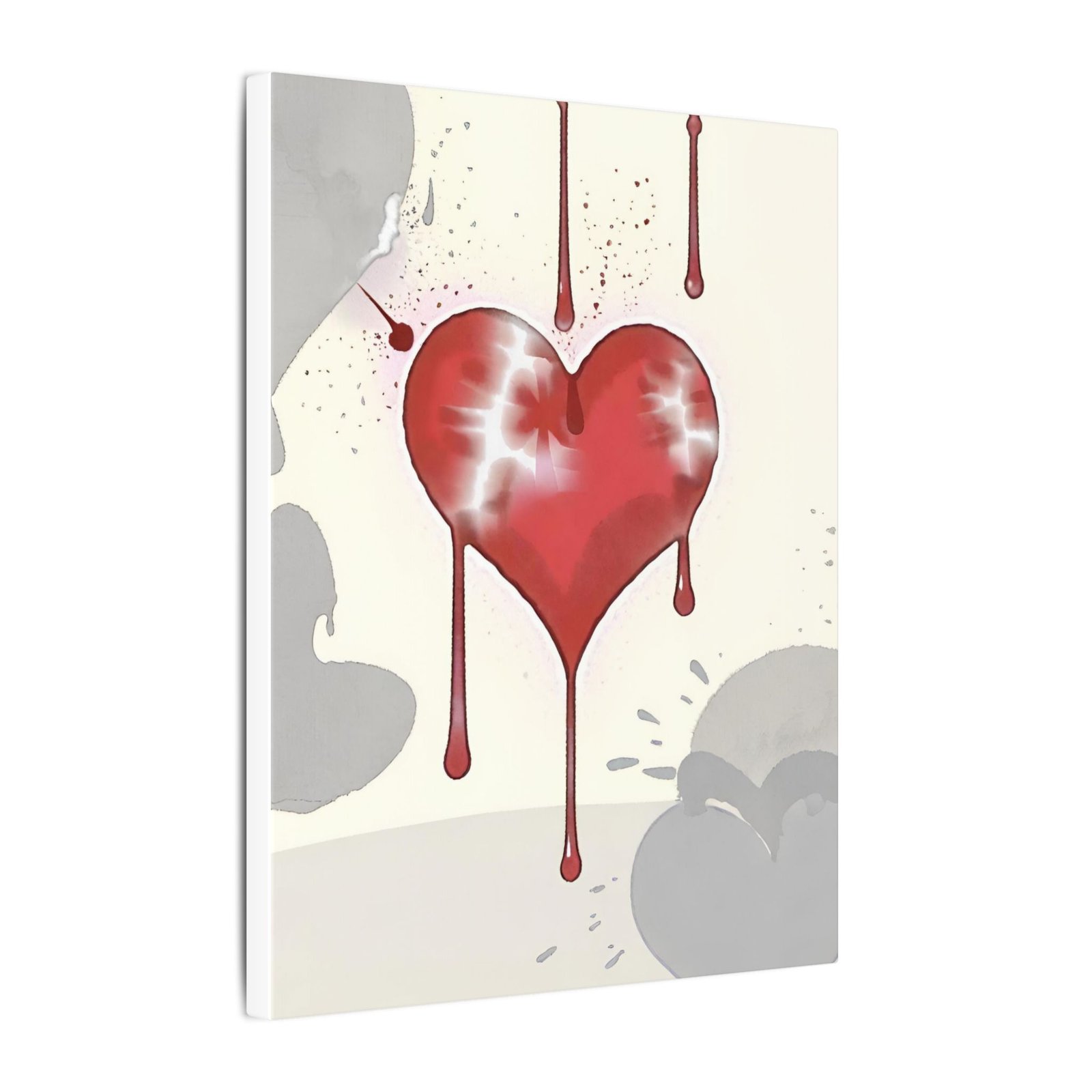 IS_1278 Dripping Heart Matte Canvas - Image 2