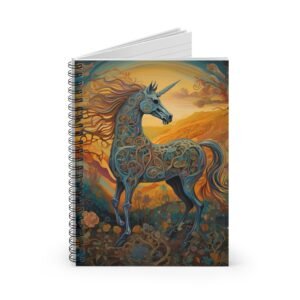IS_4827 Bohemian Unicorn Spiral Notebook