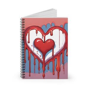 Dripping Wet Heart Spiral Notebook IS_1297