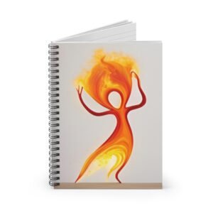 IS_4420 Creative Flame Spiral Notebook - Ruled Lines for Inspiration