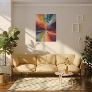 IS_3907 Vibrant Abstract Canvas Art - Stretched Wall Décor for Bold Spaces