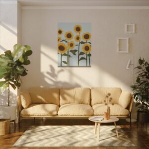IS_4201 Sunflower Matte Canvas Wall Art - Brighten Your Space
