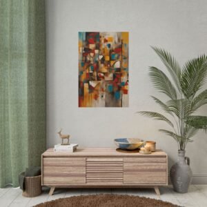 IS_3916 Abstract Heart Art Rolled Poster - Vibrant Decor for Modern Spaces