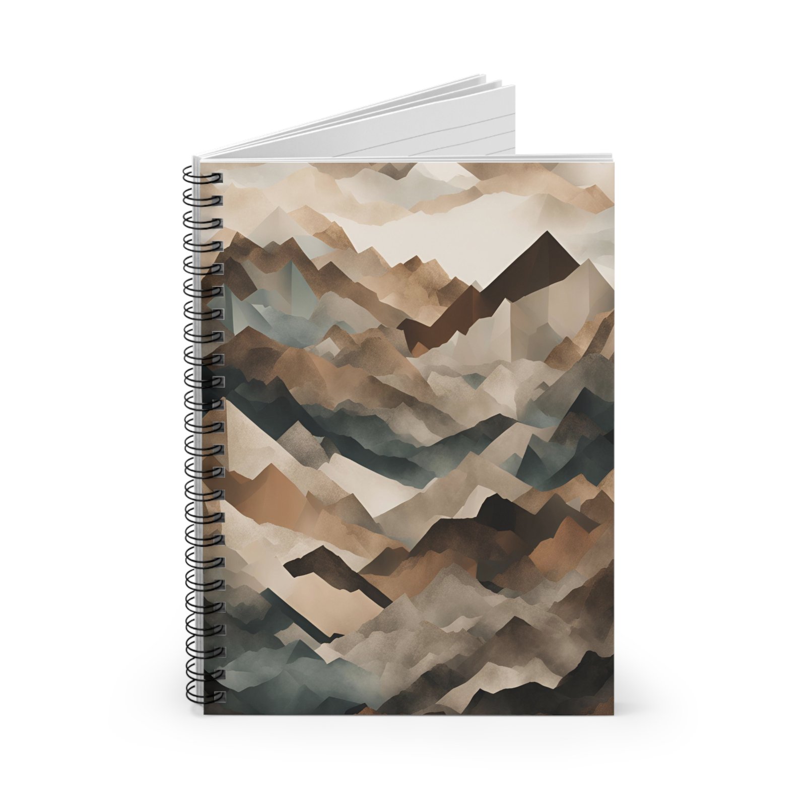 IS_3919 Mountain Landscape Spiral Notebook - Ruled Line for Nature Lovers