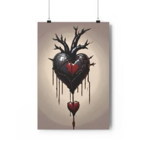IS_1265 Black Heart Giclée Art Print