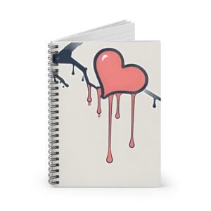 Dripping Wet Heart Spiral Notebook IS_3857