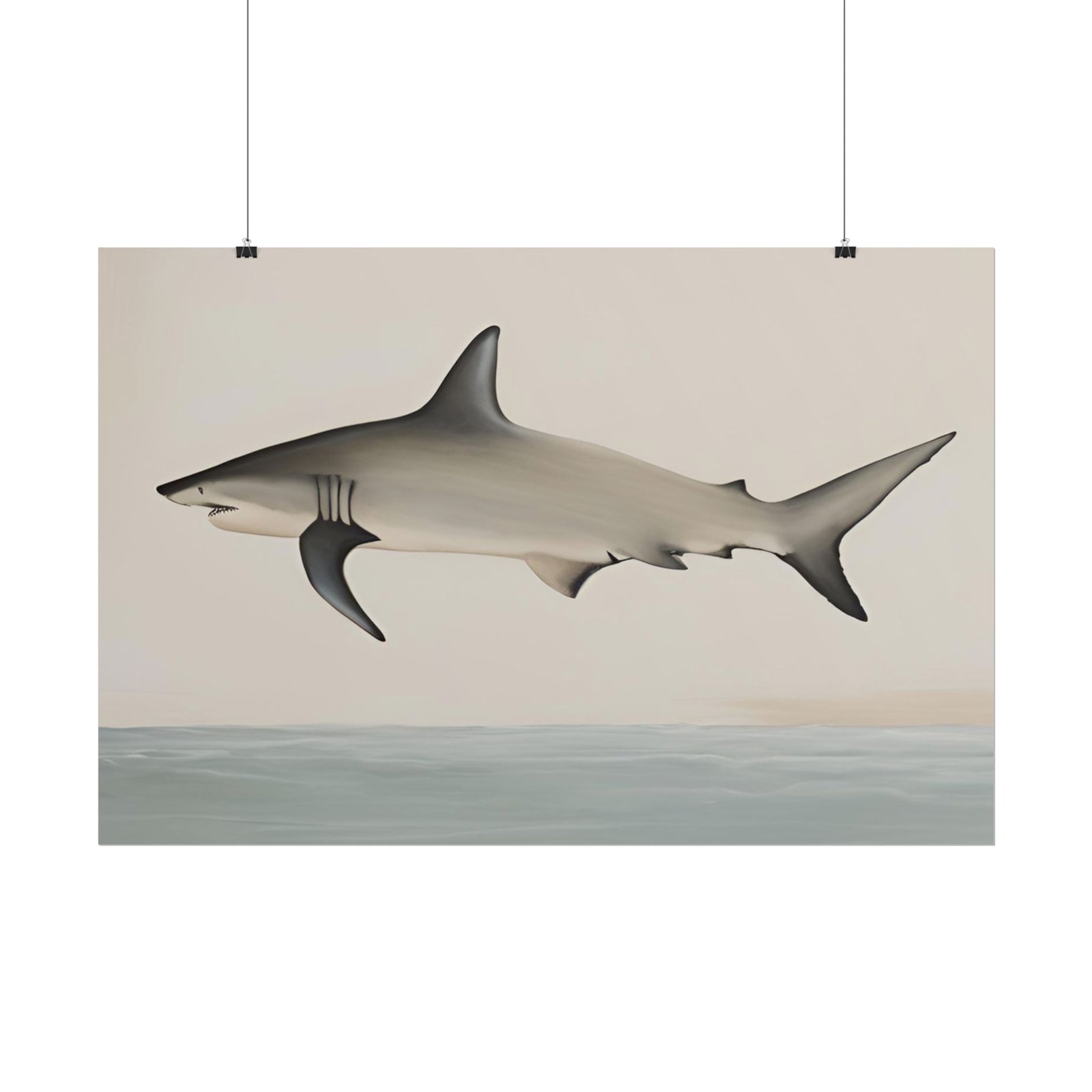 IS_4471 Majestic Shark Rolled Poster - Perfect for Ocean Lovers & Decor - Image 3