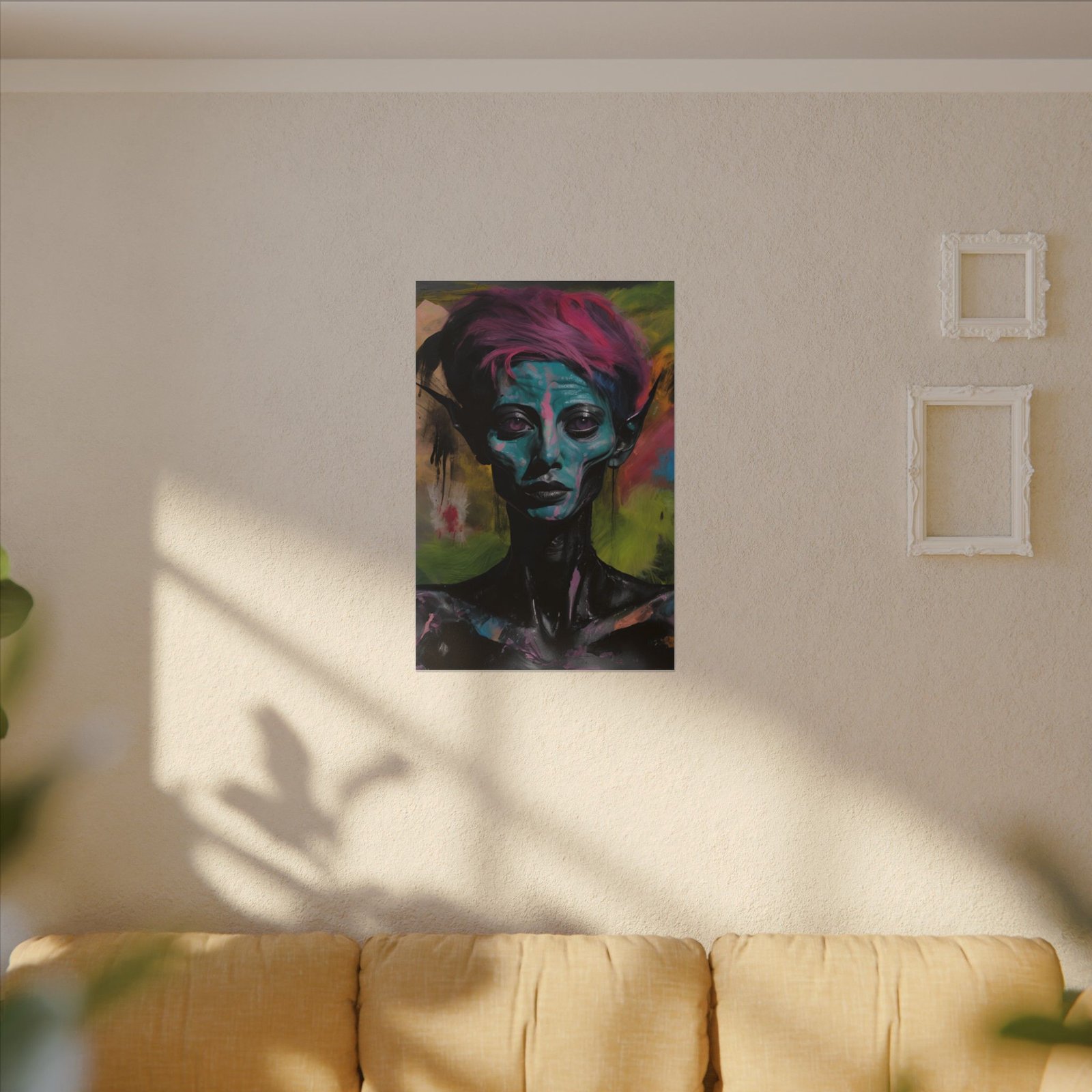 IS_4165 Abstract Alien Art Canvas Print - Colorful Stretched Wall Decor - Image 13