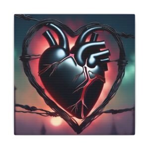 IS_1261 Black Heart Matte Canvas