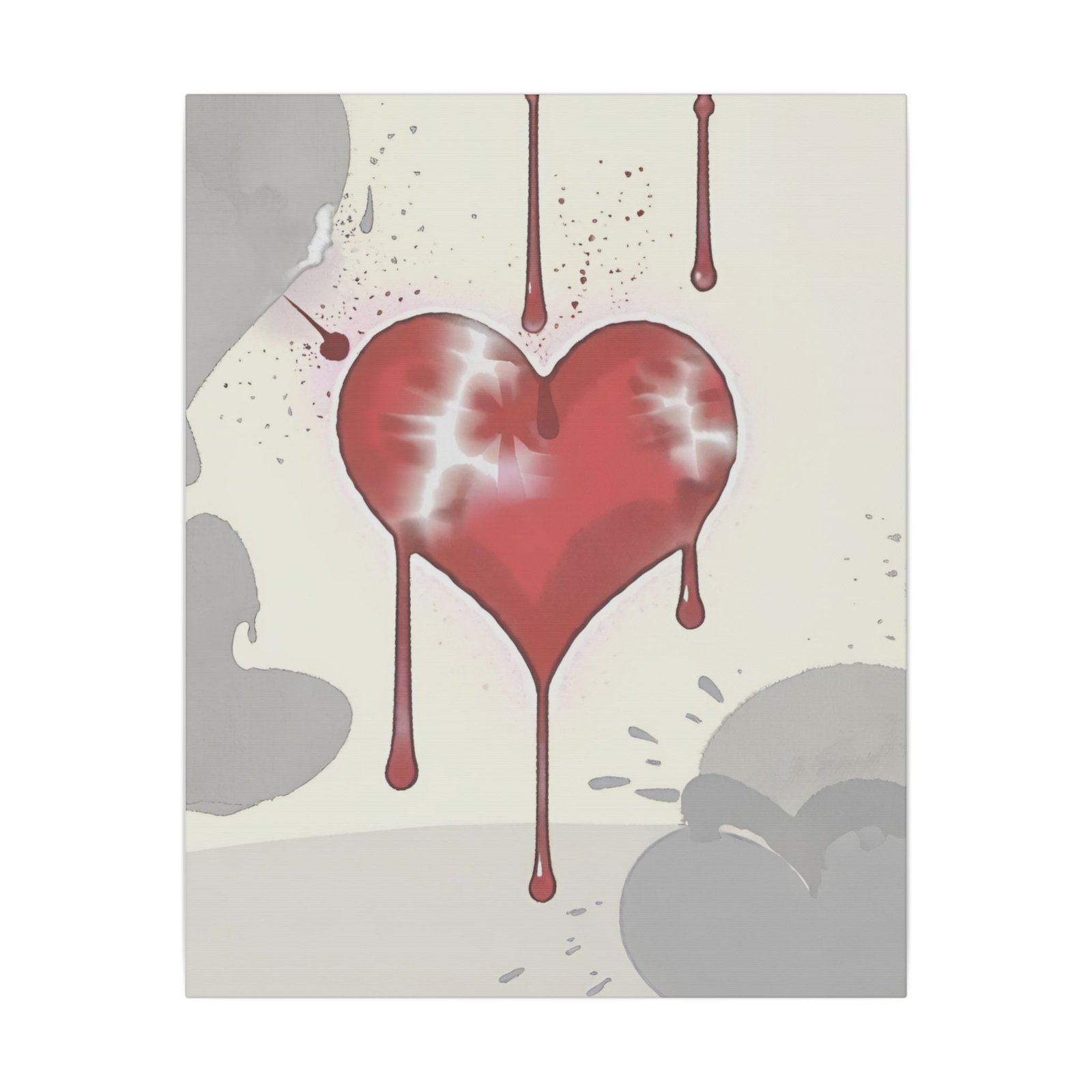 IS_1278 Dripping Heart Matte Canvas - Image 5