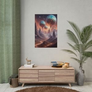 IS_0062 Stunning Cosmic Landscape Rolled Poster - Dreamy Space Art for Home Decor