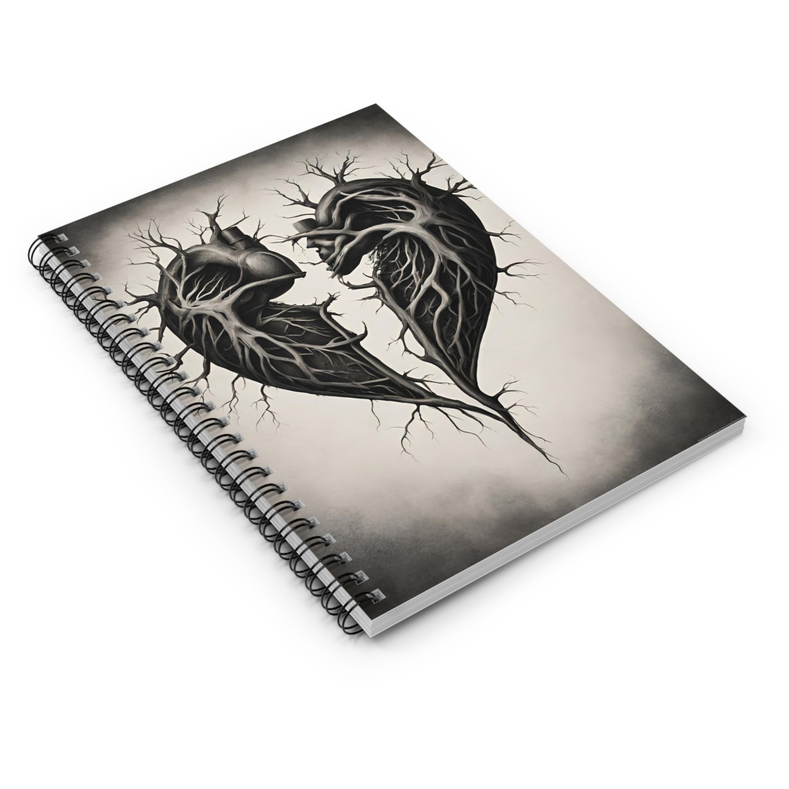 IS_1291 Black Heart Spiral Notebook - Image 3