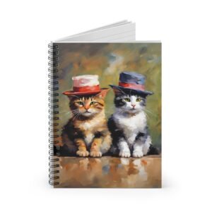 IS_639 Cute Cats Spiral Notebook - Ruled Line for Cat Lovers