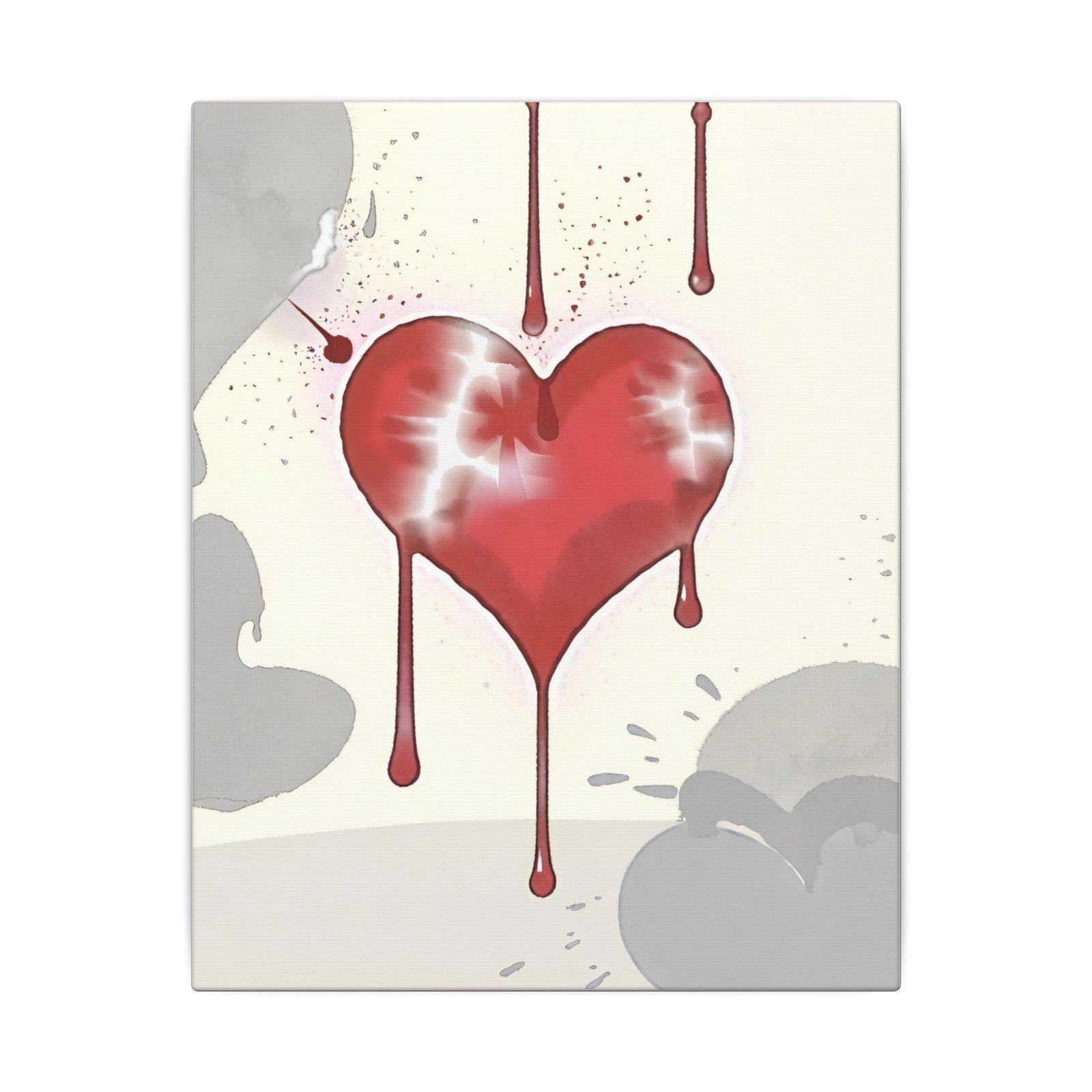 IS_1278 Dripping Heart Matte Canvas - Image 9