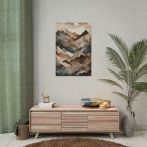 IS_3919 Abstract Mountain Print Rolled Poster - Modern Decor for Nature Lovers