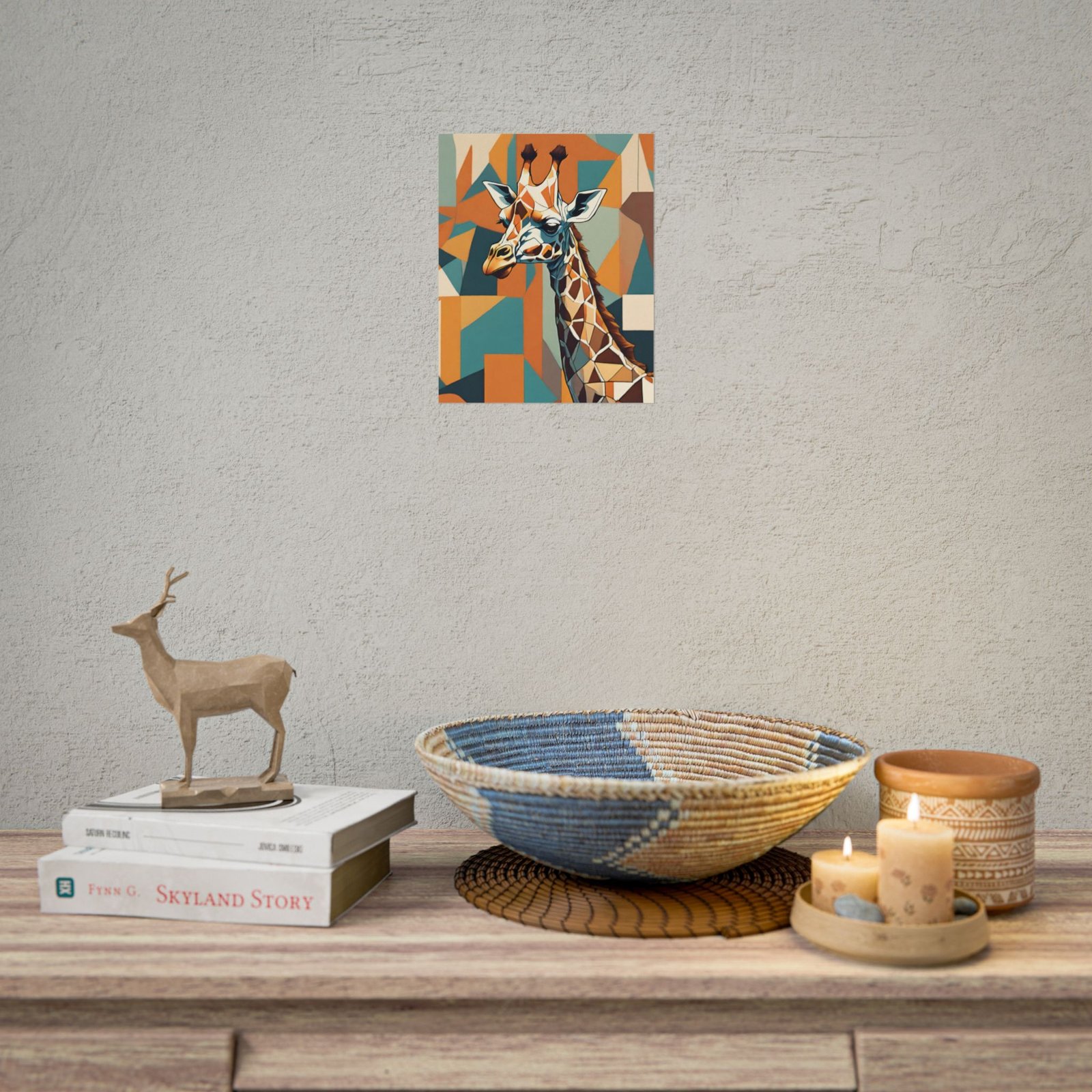 IS_0136 Geometric Giraffe Rolled Poster - Modern Animal Art for Home Decor - Image 9