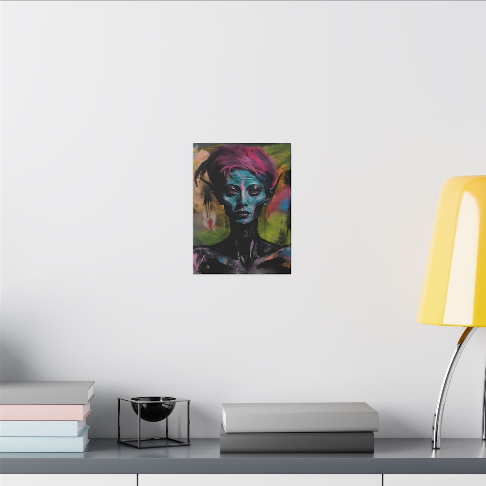 IS_4165 Abstract Alien Art Canvas Print - Colorful Stretched Wall Decor - Image 6