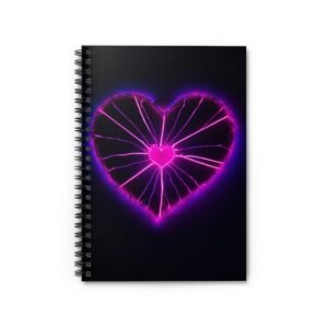 Neon Heart Spiral Notebook IS_3736