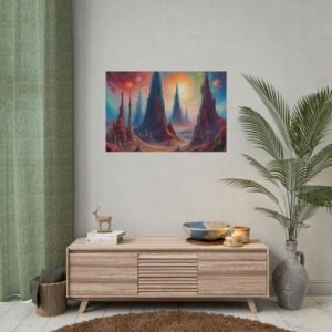 IS_999 Vibrant Abstract Landscape Rolled Posters - Perfect for Home Decor and Art Enthusiasts
