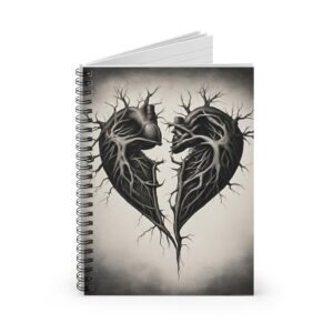 IS_1291 Black Heart Spiral Notebook