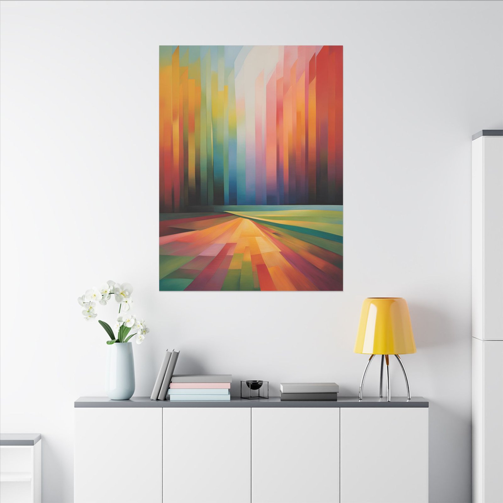 IS_3406 Abstract Matte Canvas Wall Art - Colorful Landscape Decoration - Image 4