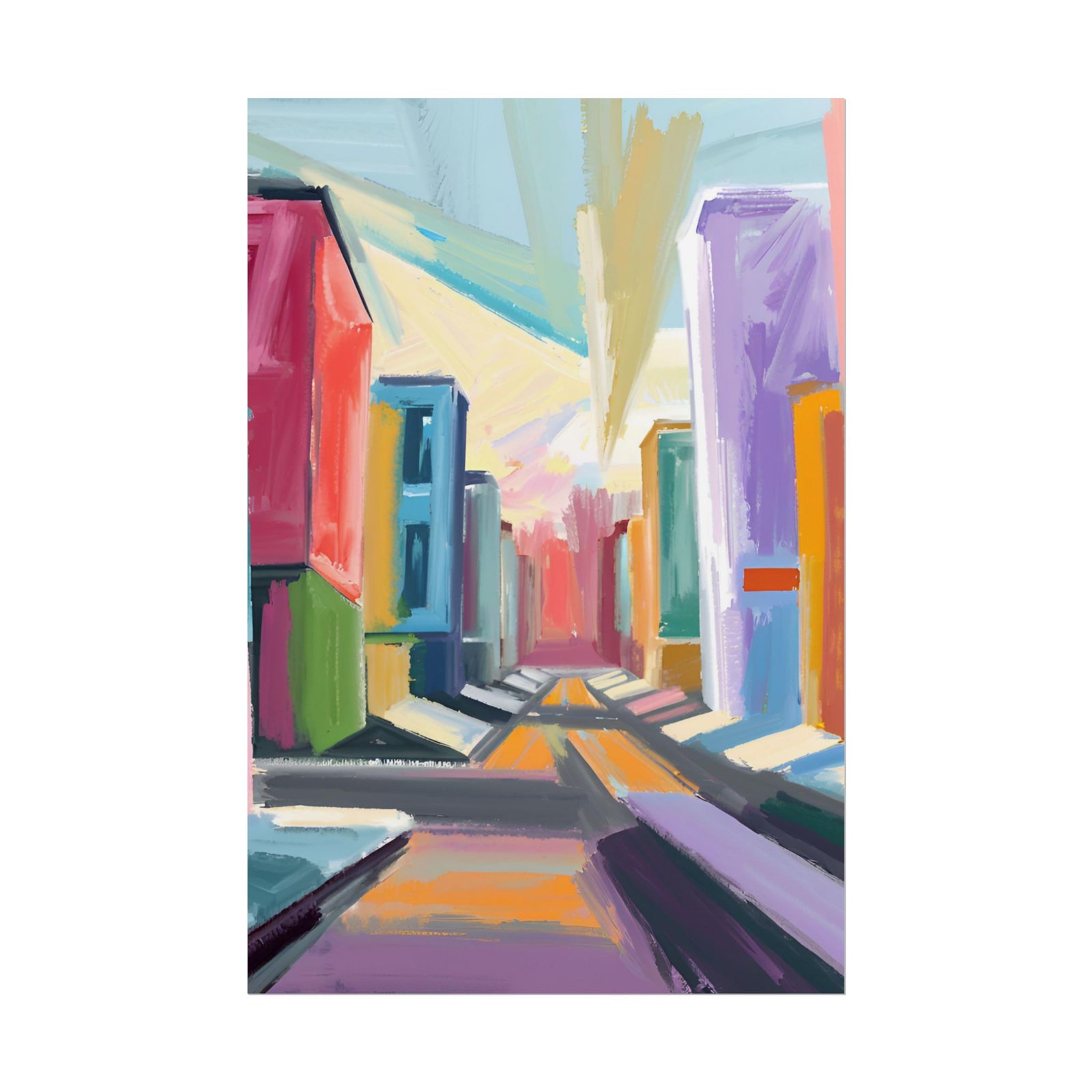 Cityscape Cubism Rolled Posters IS_3848