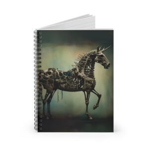 IS_4836 Skeleton Unicorn Spiral Notebook