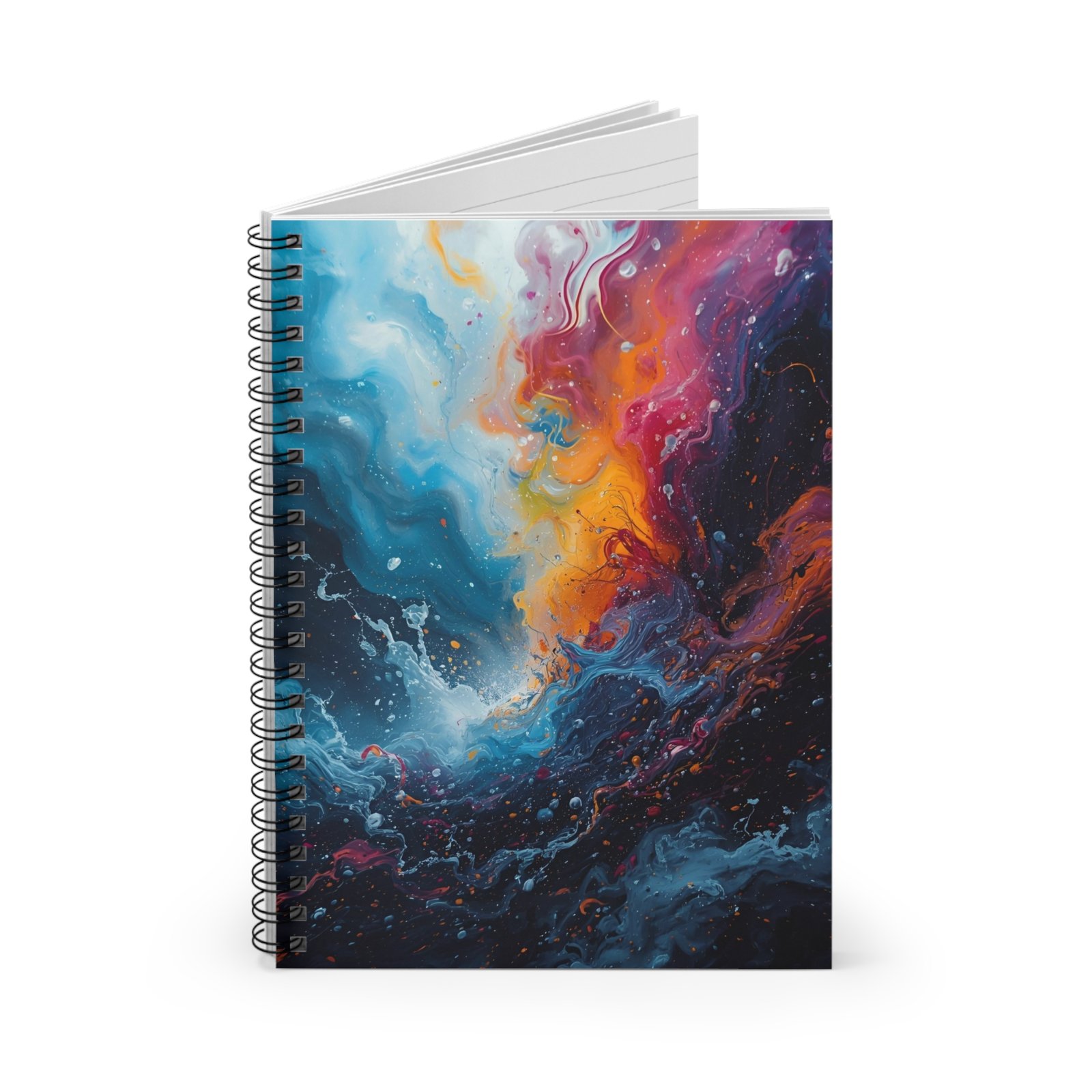 IS_6445 Abstract Cosmic Swirl Spiral Notebook - Image 2
