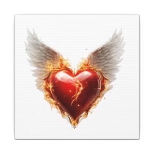 IS_1275 Heart with Wings Matte Canvas Print