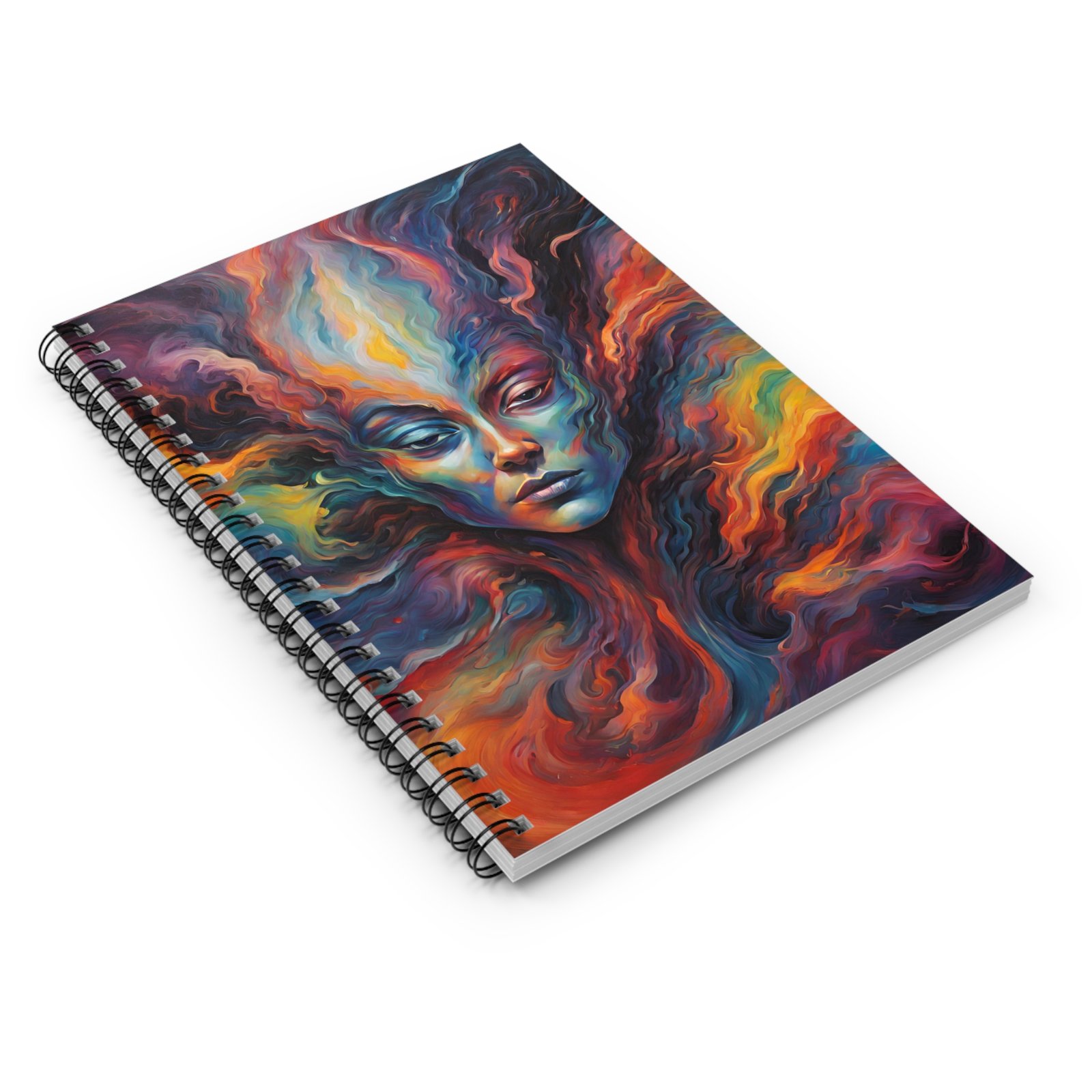 IS_0390 Mystic Ethereal Face Spiral Notebook - Image 3