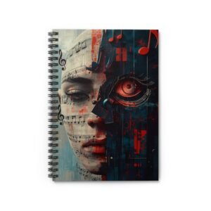 IS_6403 Music Cyberface Spiral Notebook