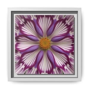 IS_4856 Framed Floral Kaleidoscope Matte Canvas Print