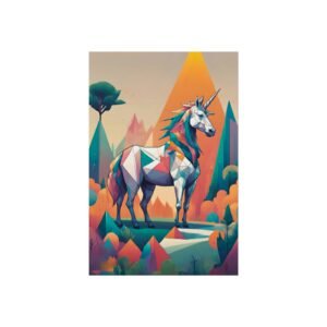 IS_338 Geometric Unicorn Fine Art Print
