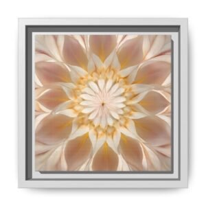 IS_4841 Framed Canvas Art - Soft Blush Floral Mandala