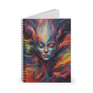 IS_0390 Mystic Ethereal Face Spiral Notebook