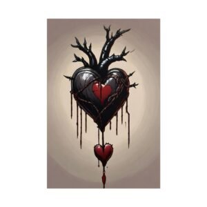 IS_1265 Black Heart Rolled Poster