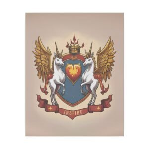 IS_697 Unicorn Crest "Inspire" Matte Canvas