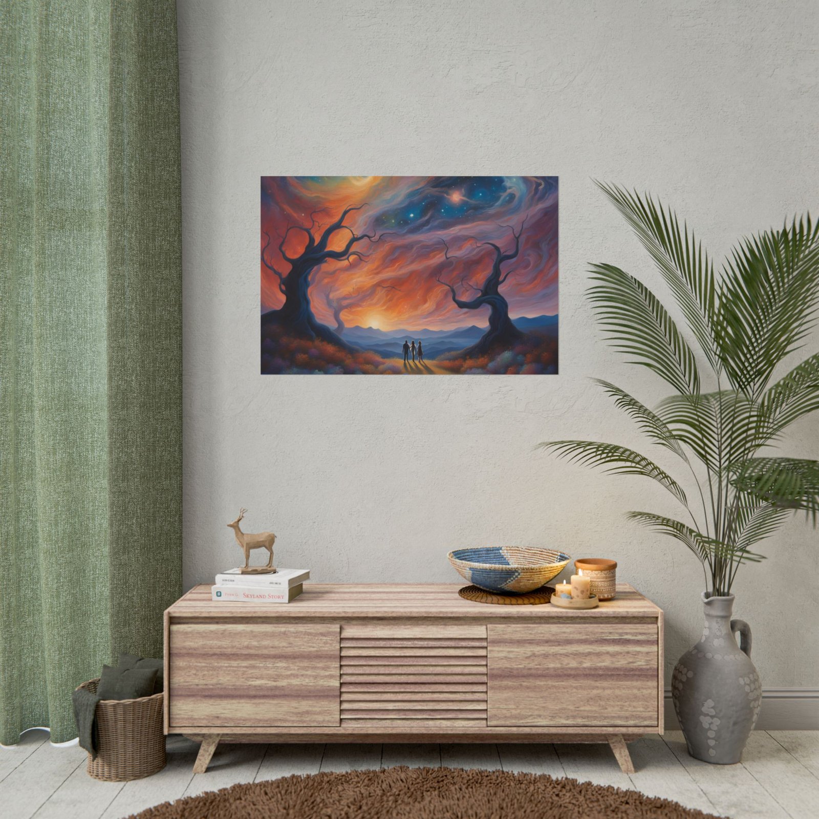 IS_3453 Surreal Twilight Whirlwind Landscape Rolled Poster - Image 4