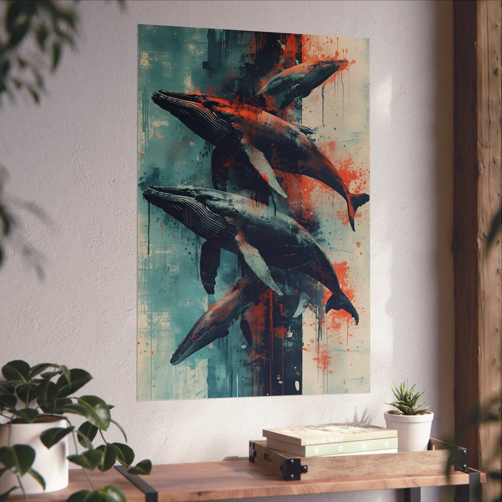 IS_6420 Abstract Oceanic Whale Fine Art Print - Image 3