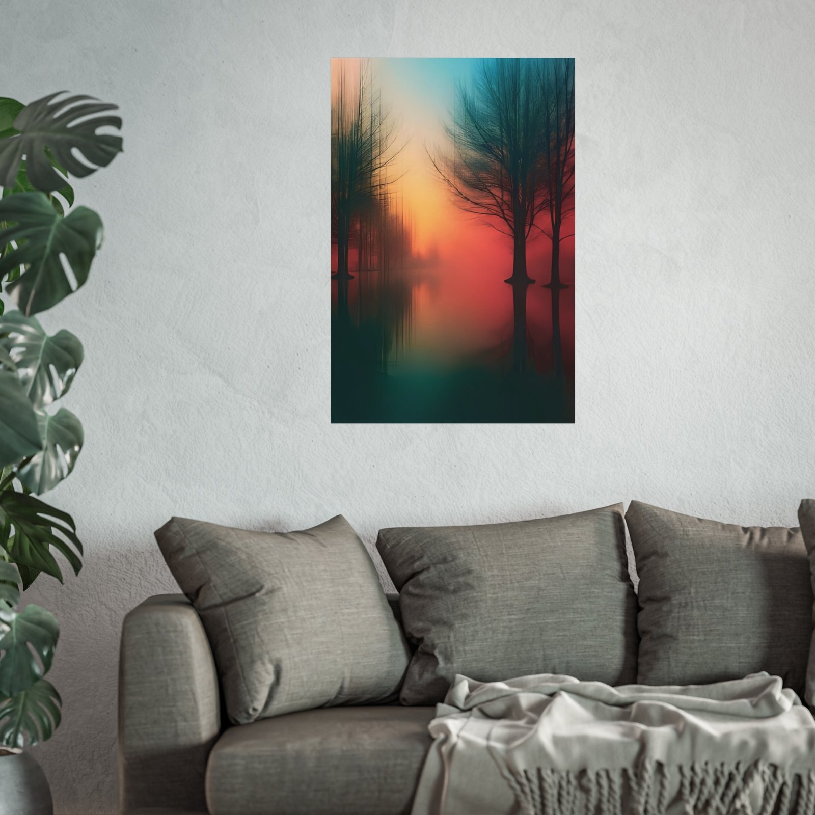IS_6432 Dreamscape Moody Sunset Forest Fine Art Print - Image 2