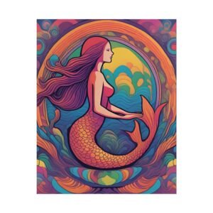 IS_1305 Psychedelic Mermaid Rolled Posters