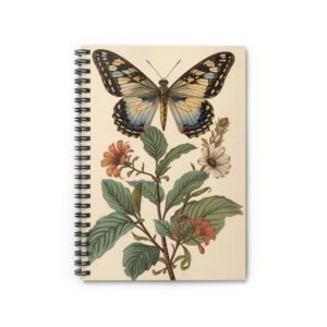 IS_6213 Vintage Butterfly & Botanical Spiral Notebook