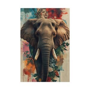 IS_6493 Elephant Watercolor Rolled Poster